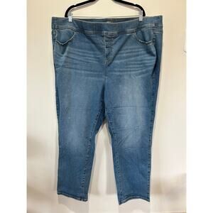 Torrid Lean Jean womens jeans 4X pull on medium wash cropped